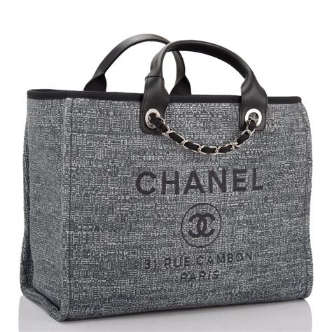 chanel deauville medium tote bag|chanel deauville tote size comparison.